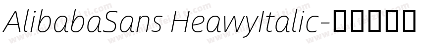 AlibabaSans HeawyItalic字体转换